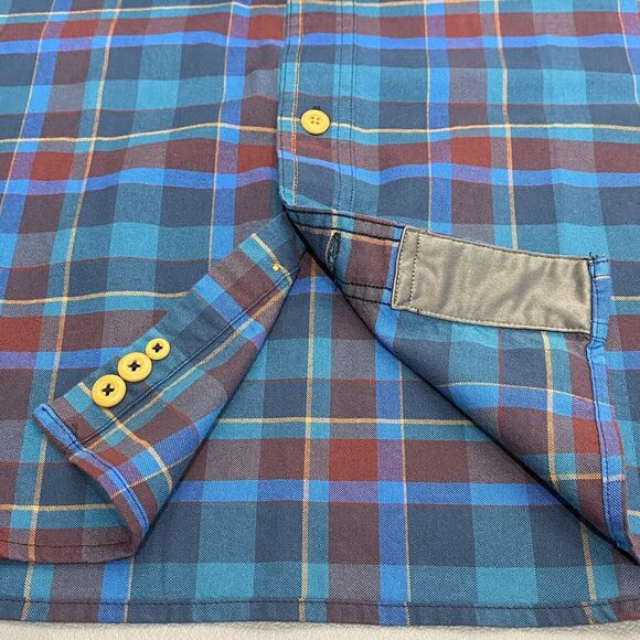 Duluth Trading Shirt Iron Mountain Oxford Men’s XL Relaxed Fit Plaid Button Down - Picture 7 of 9